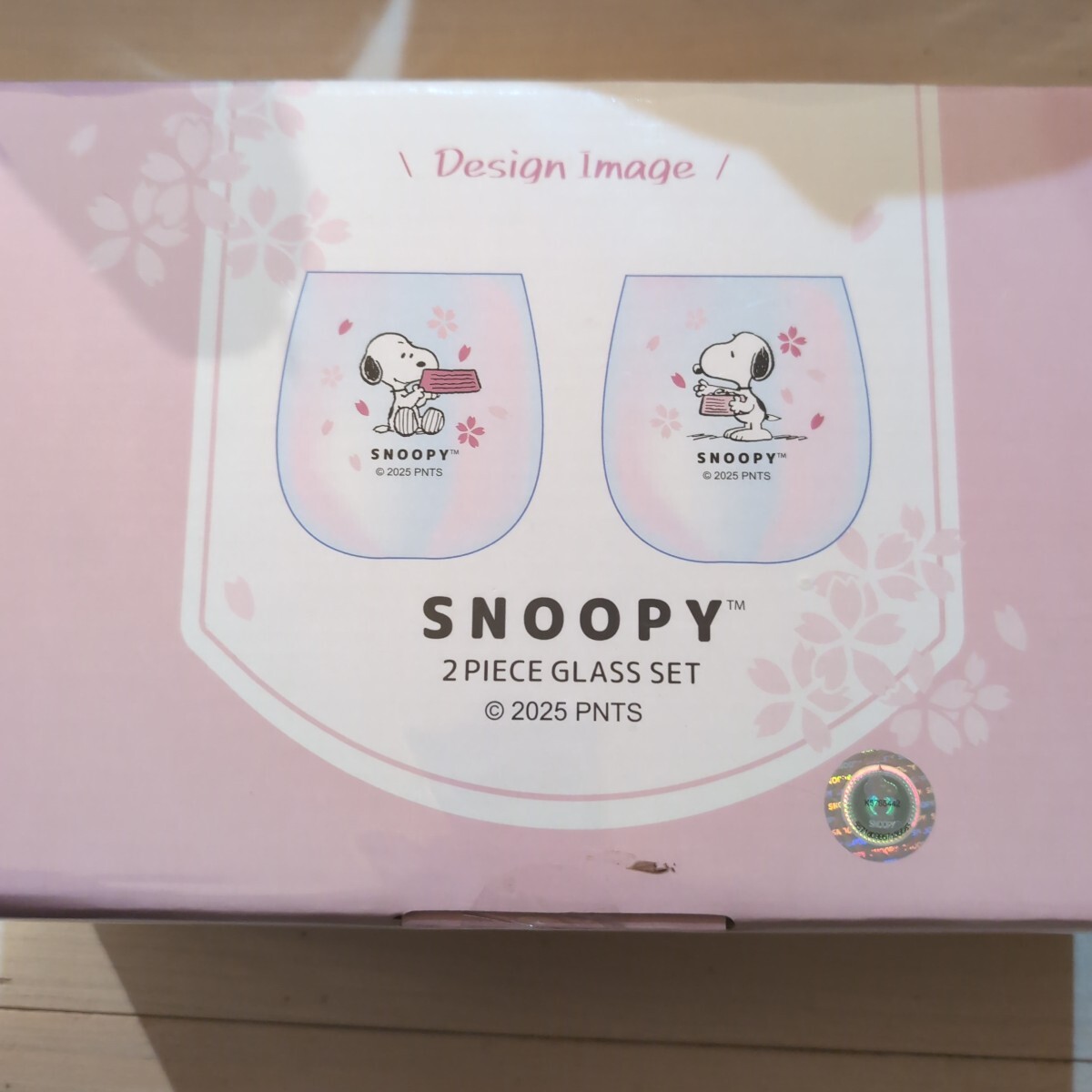 SNOOPY スヌーピー★2PIECE GLASS SET グラスセット 桜柄拍卖