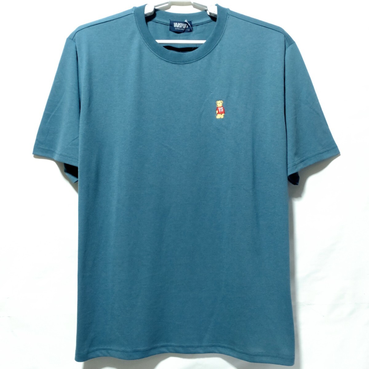 特価/未使用【サイズ=L】VANSPORTS/ヴァンスポーツ/胸ワンポイント/メンズ/半袖/Tシャツ/胸囲=96~104cm/blue.gray拍卖