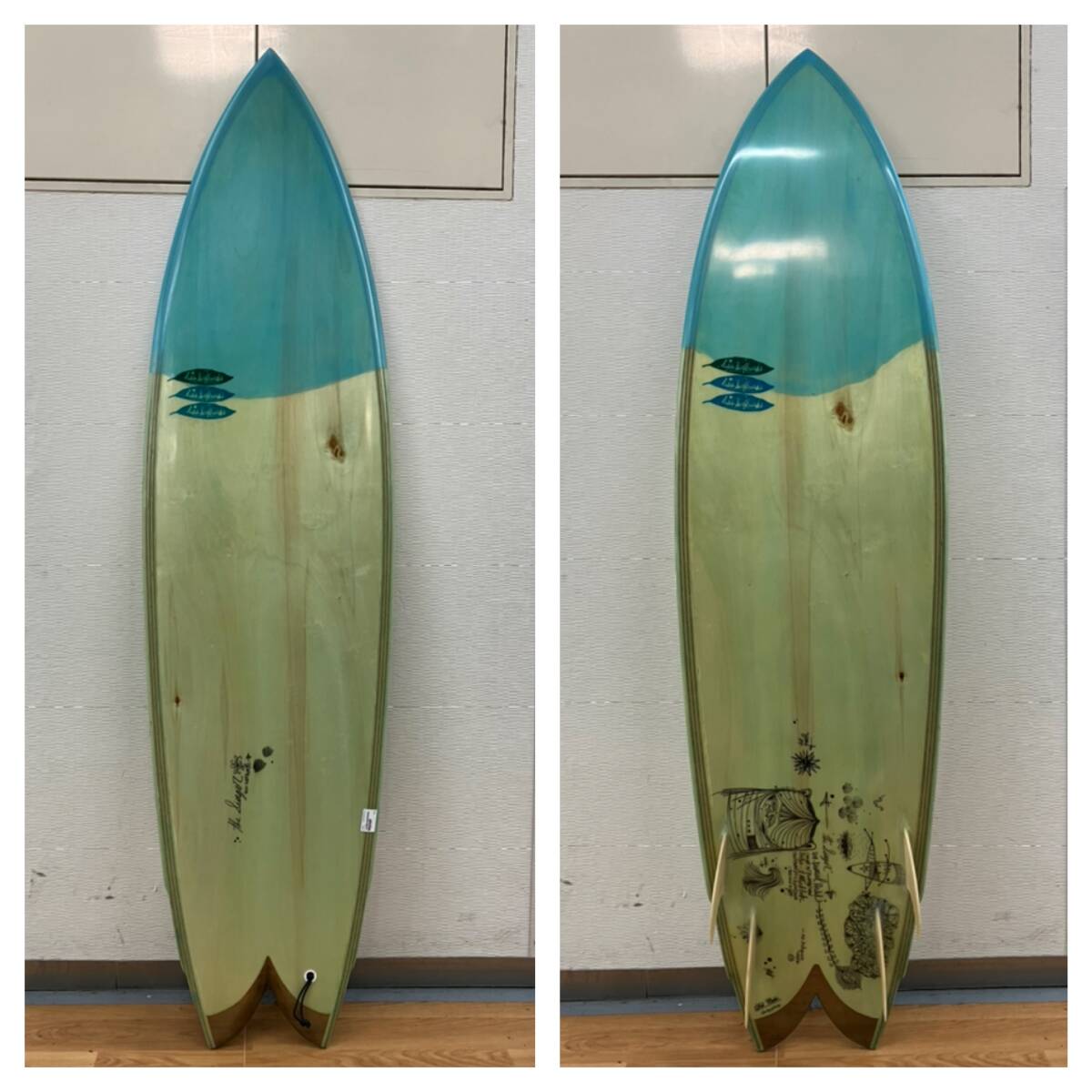 【自宅配送不可:営業所止】 Danny Hess × Thomas Campbell 6’1” Pacheco for. Patagonia Cardiff サーフボード 鎌倉大船拍卖