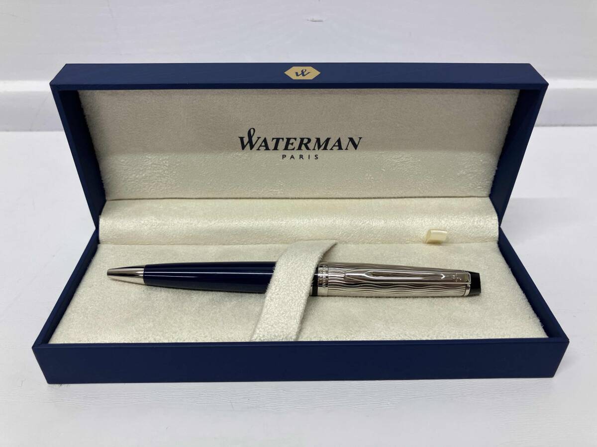 WATERMAN ウォーターマン ボールペン ツイスト式 エキスパートデラックス ブルー インク残量不明 付属品は画像の物が全てです拍卖