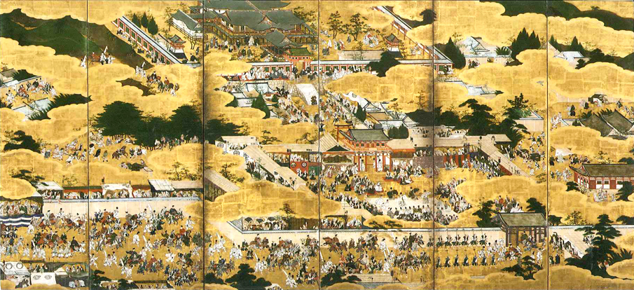 新品 狩野 内膳「豊国祭礼図屏風」特殊高級印刷画 A4サイズ 額なし 特価980円(送料込み) 即決拍卖