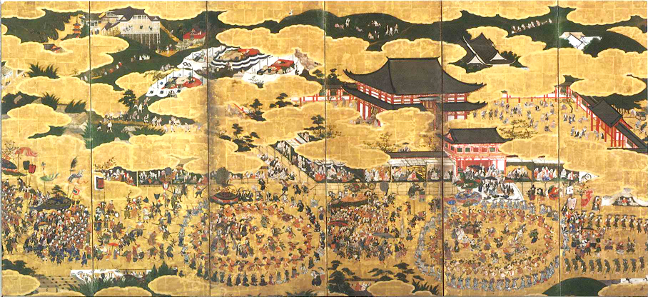 新品 狩野 内膳「豊国祭礼図屏風」の特殊高級印刷画 A4サイズ 額なし 特価980円(送料込み) 即決拍卖