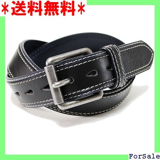 ☆人気商品 ディッキーズ PU ダブルレザー ステッチベルト FREE/ブラック 13拍卖