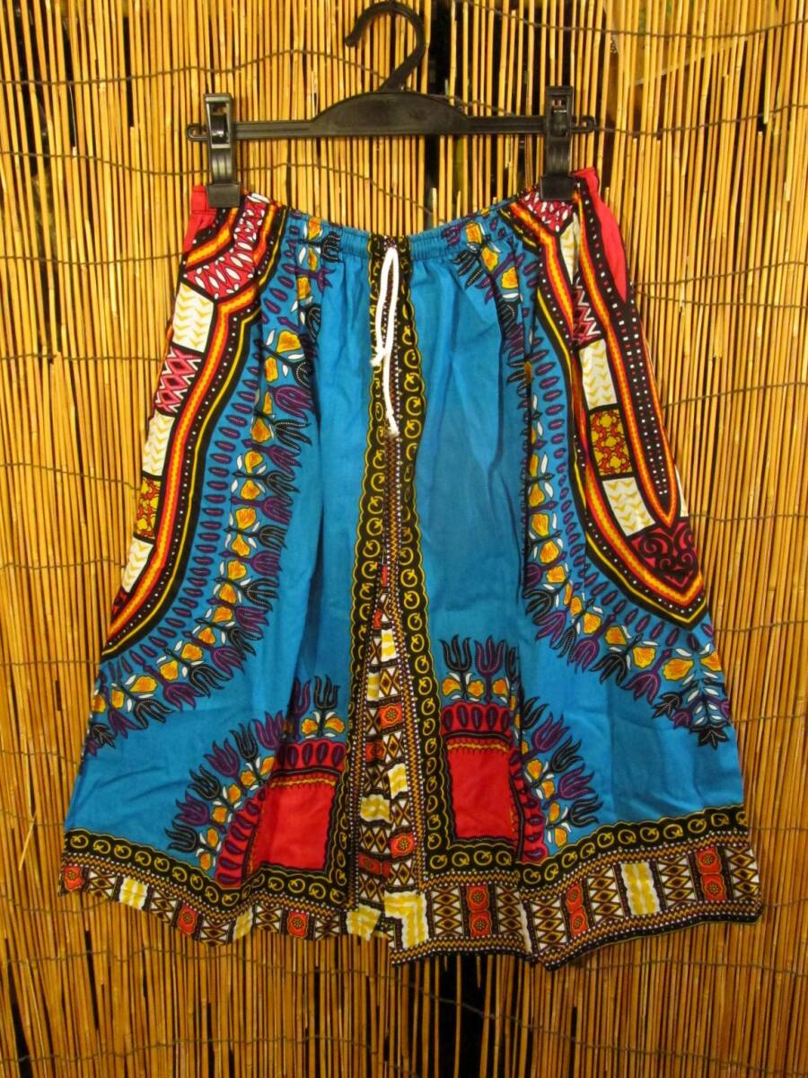 ②新品*男女兼用*コットン素材*アフリカンプリント*ダシキ*ハーフパンツ拍卖