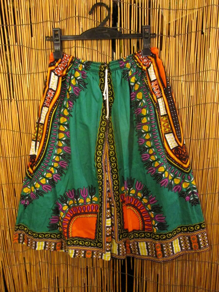 ⑥新品*男女兼用*コットン素材*アフリカンプリント*ダシキ*ハーフパンツ拍卖