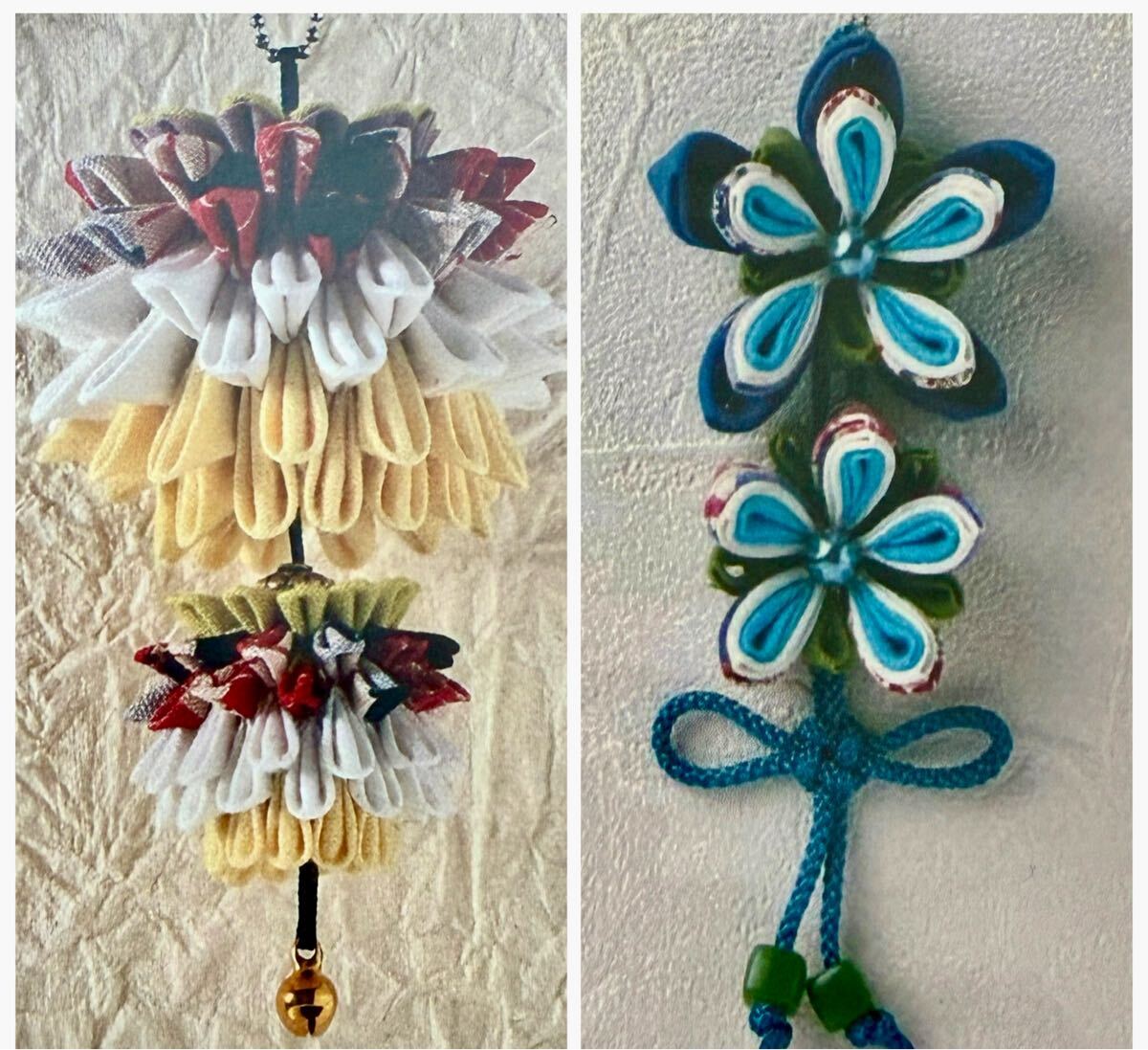 1点限り【2種まとめて】可憐なつまみ細工 つまみ細工のチャーム コレクション 手芸キット 和小物 和装チャーム 浴衣 飾り 手作り 新品拍卖