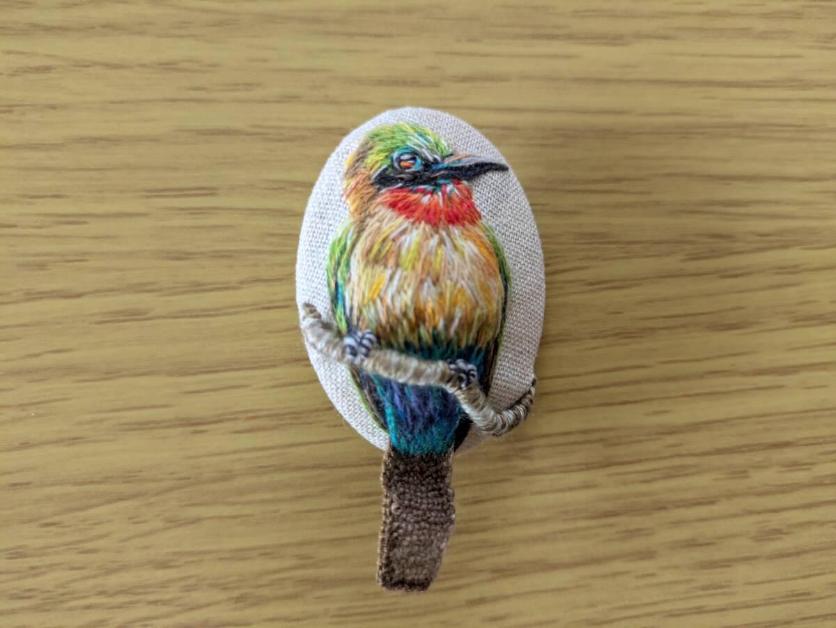 鳥さん 刺繍ブローチ2拍卖