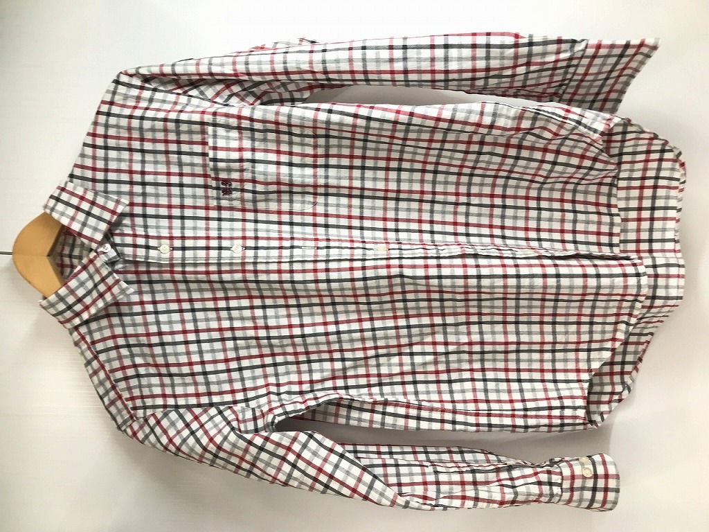 マックレガー Mc GREGOR Smart Fit 長袖シャツ チェックシャツ Mサイズ レッド ホワイト ブラック 111175614拍卖