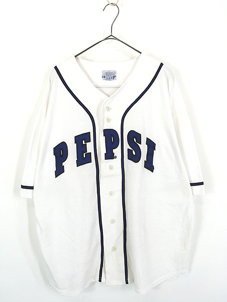 古着 90s USA製 PEPSI GENERATIONEXT ペプシ コーラ 企業 ベースボール シャツ XL 古着拍卖
