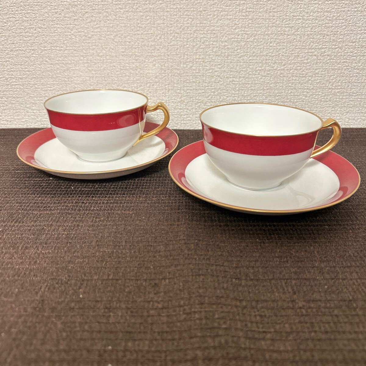 大倉陶園 マロン 金彩 ティー カップ&ソーサー レトロ拍卖