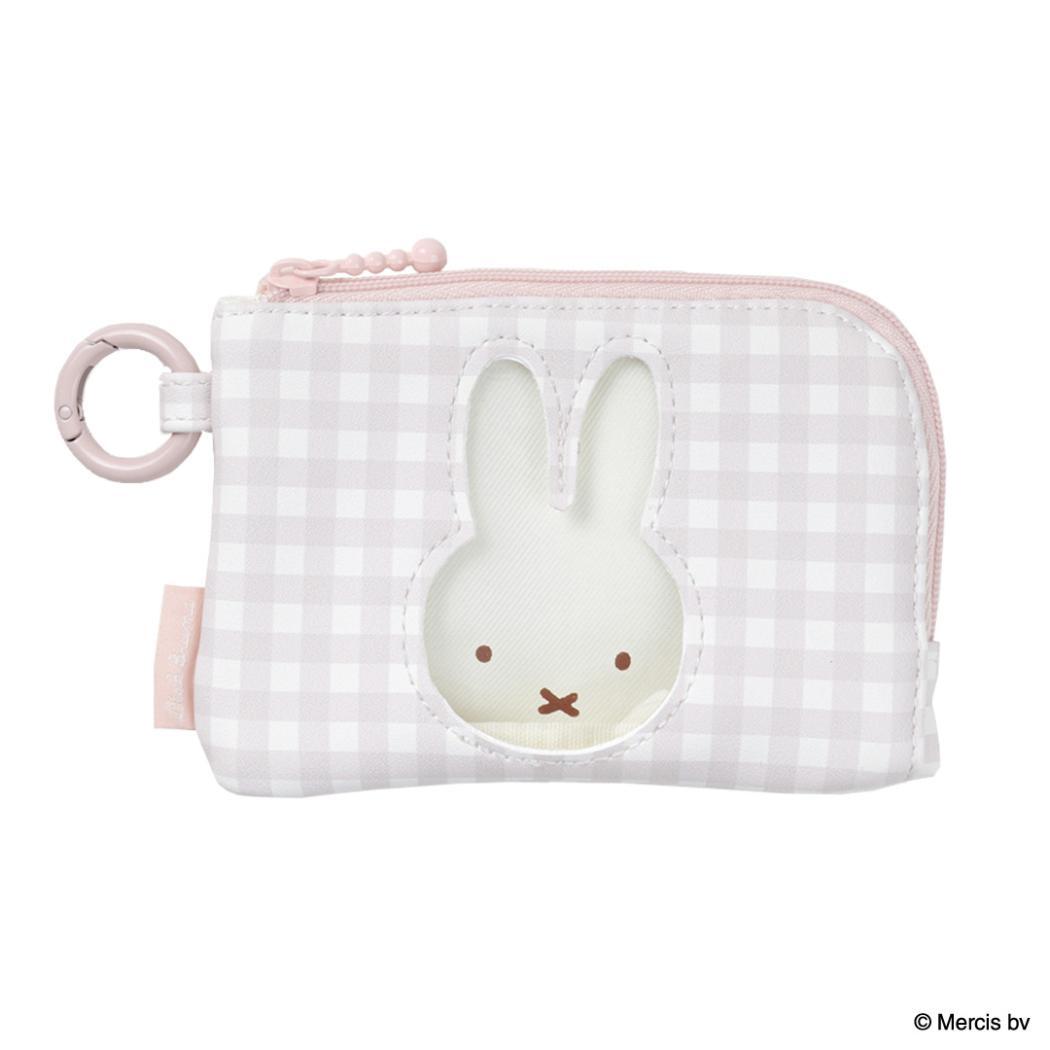 ミッフィー 定期入れ コイン&パスケース BRUNA PLAID ピンク ディックブルーナ エフエービージャパン ICカードケース拍卖
