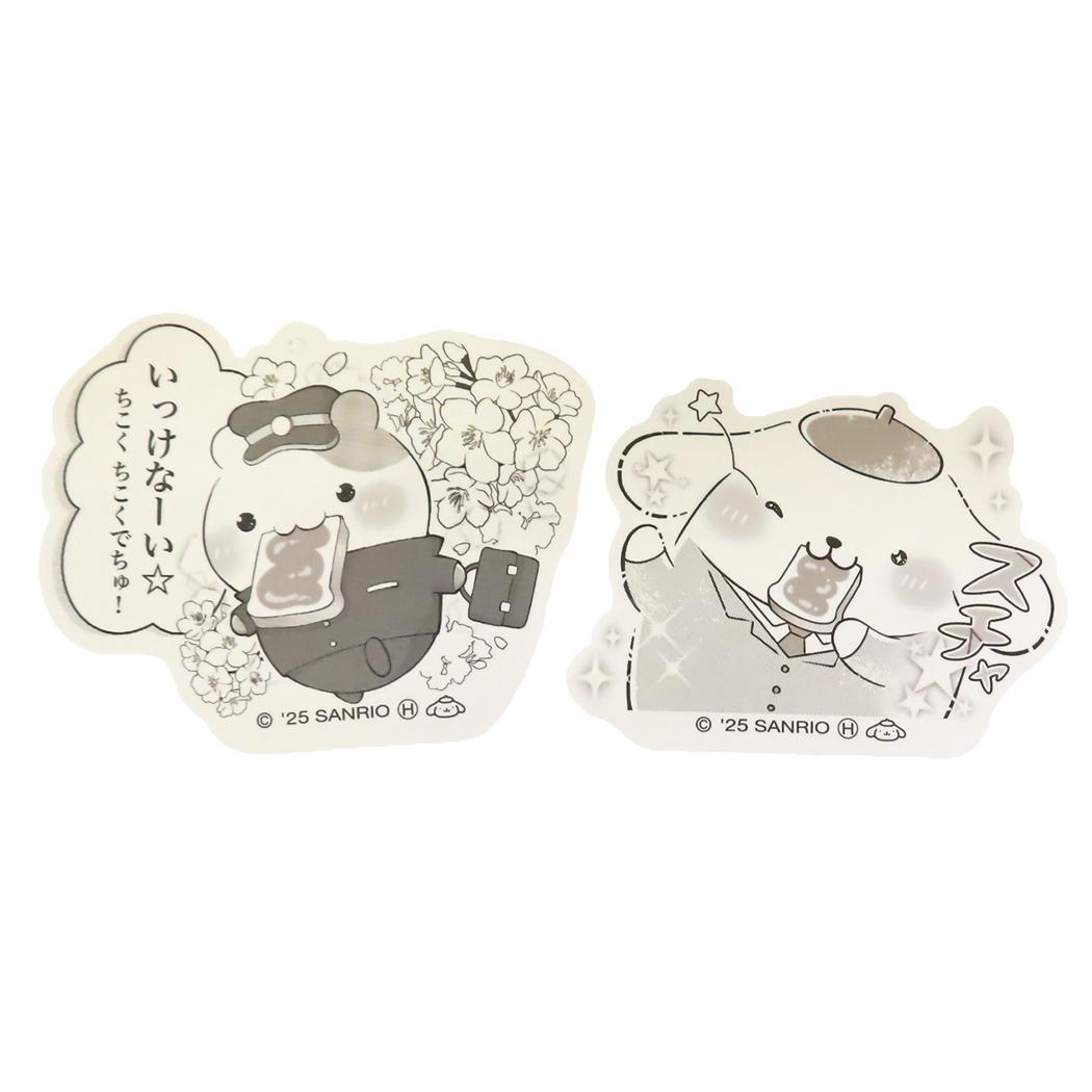 ポムポムプリン ダイカットシール ステッカー2枚セット チームプリン コミック風 サンリオ マリモクラフト デコシール キャラクタ拍卖