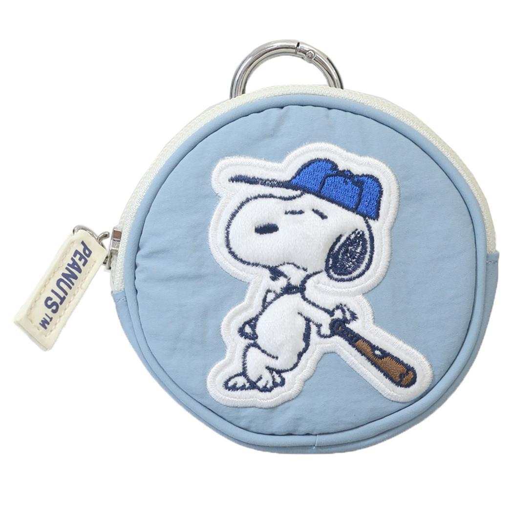 スヌーピー ミニポーチ サークルポーチ ベースボールシリーズ GY ピーナッツ マリモクラフト 小物入れ キャラクター グッズ拍卖