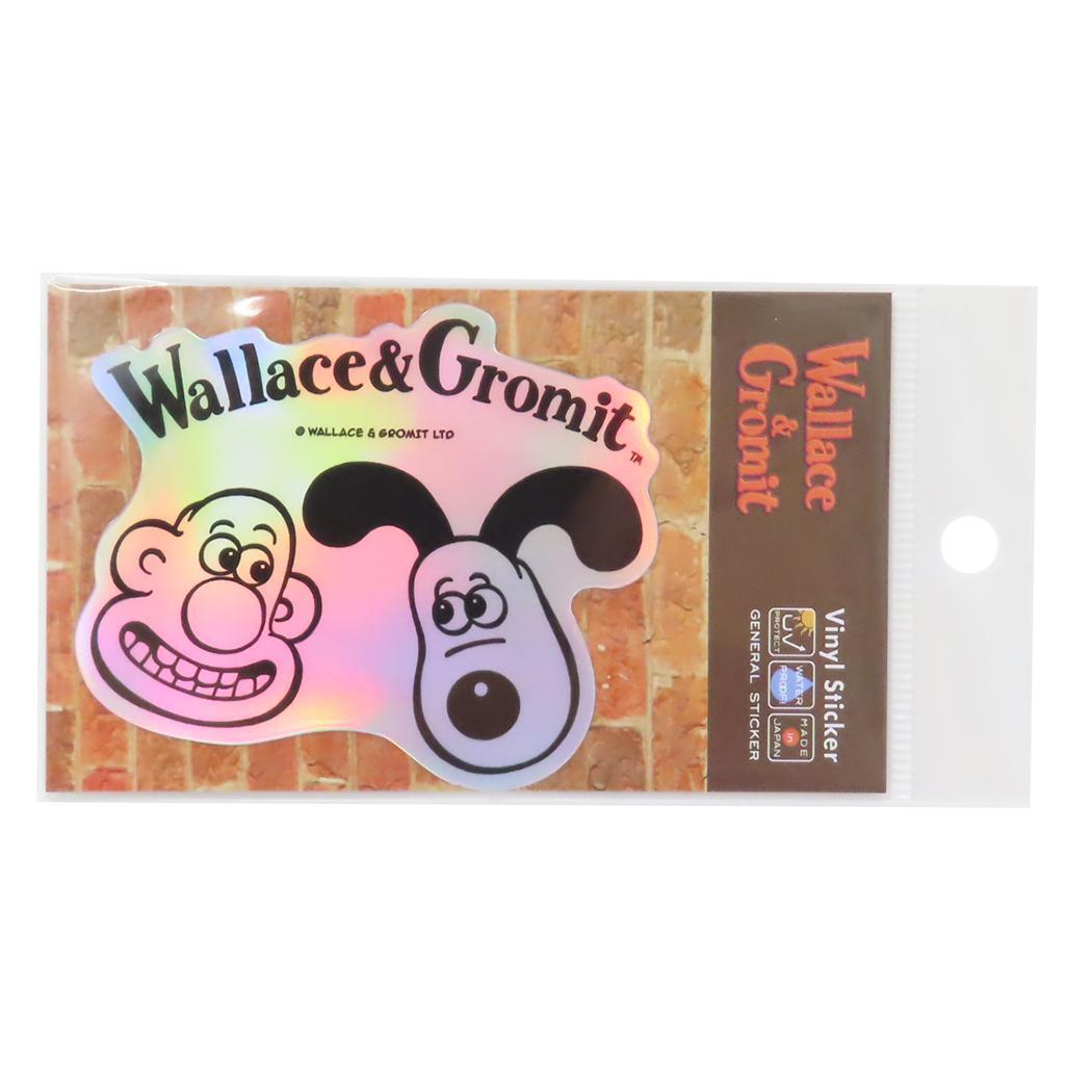 ウォレスとグルミット ダイカットシール ホログラムステッカー フェイス ゼネラルステッカー デコステッカー 耐水耐光 キャラクター拍卖