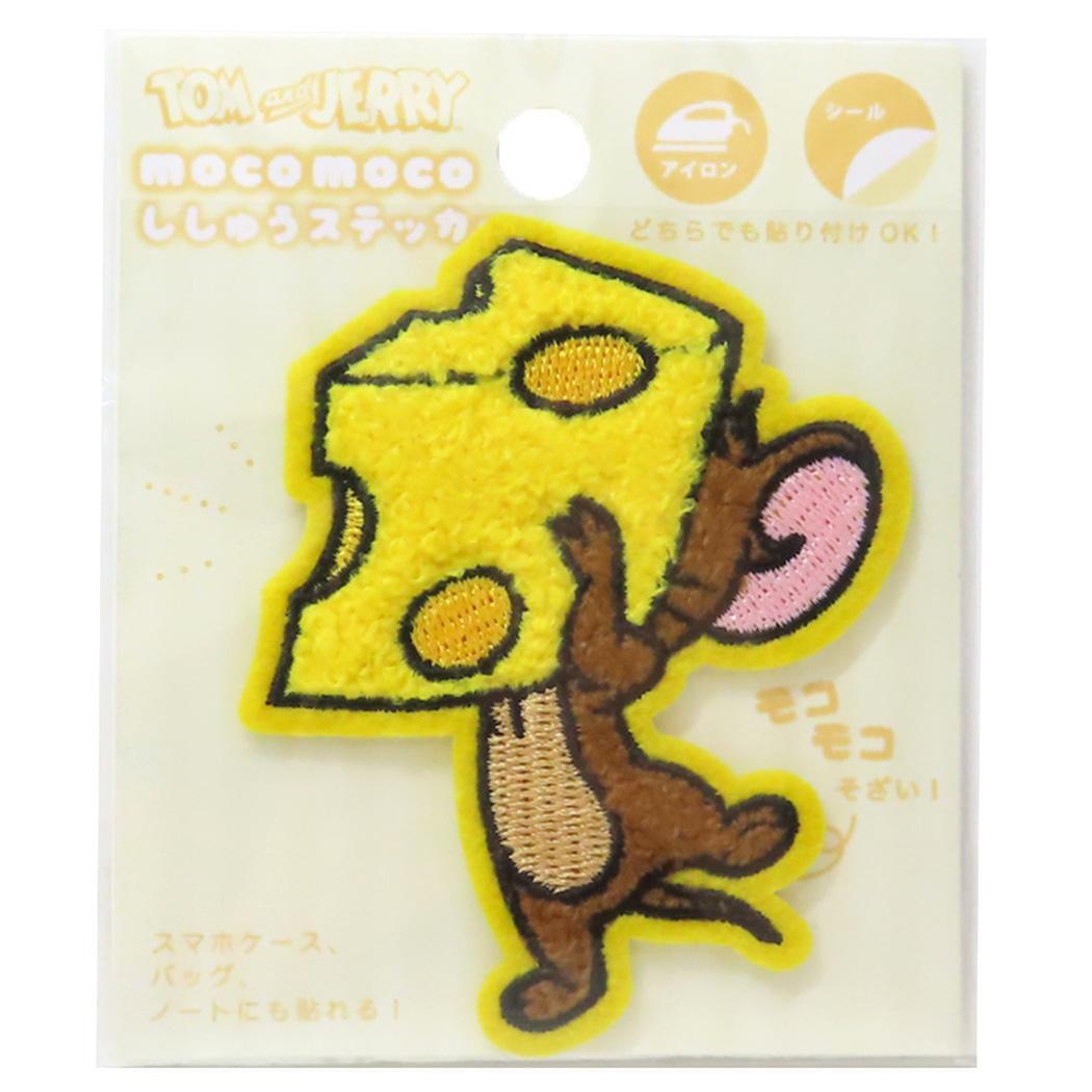 トムとジェリー ワッペン モコモコ刺繍ステッカー チーズ ジェリー ワーナーブラザース ティーズファクトリー 手芸用品 キャラクタ拍卖