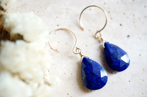 K14GF ピアス 2304 ラピスラズリ 天然石・パワーストーンピアス拍卖