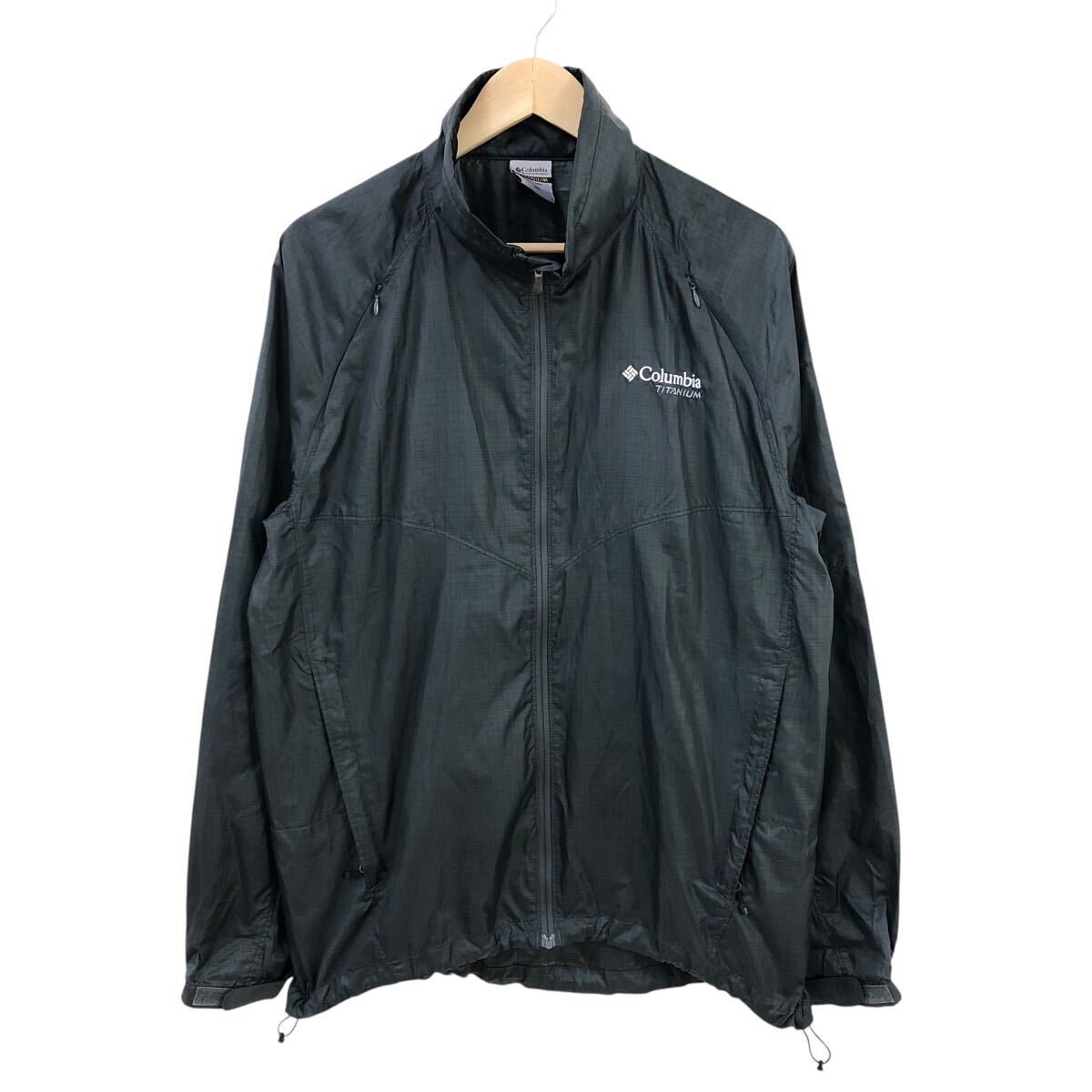 H804-6 Columbia コロンビア TITANIUM PM2205 ローリングヒルズジャケット ジップ ジャケット 上着 グレー系 アウトドア メンズ L拍卖