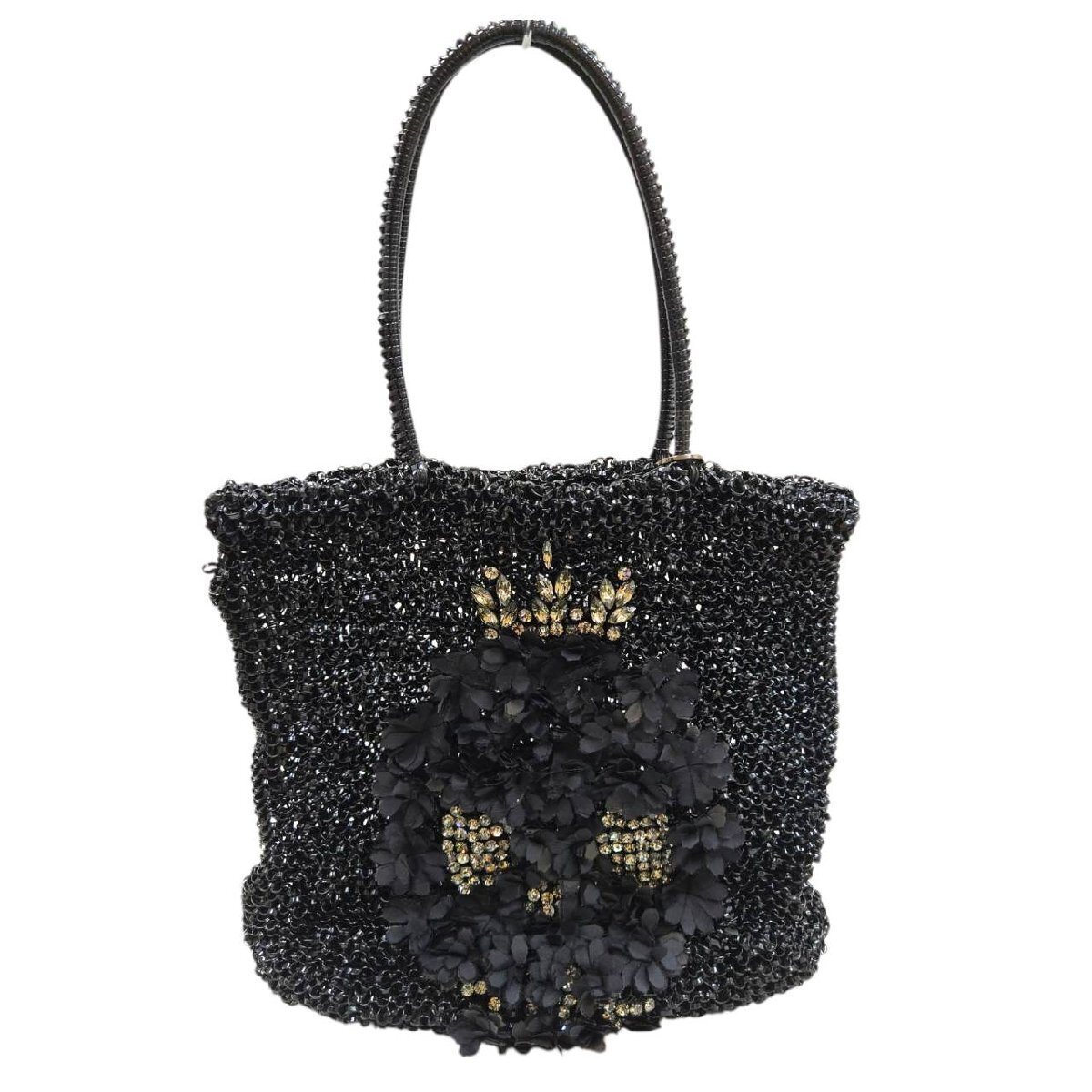 ANTEPRIMA アンテプリマ ワイヤーバッグ トートバッグ スカル ブラック レディース 鞄 髑髏 ドクロ拍卖