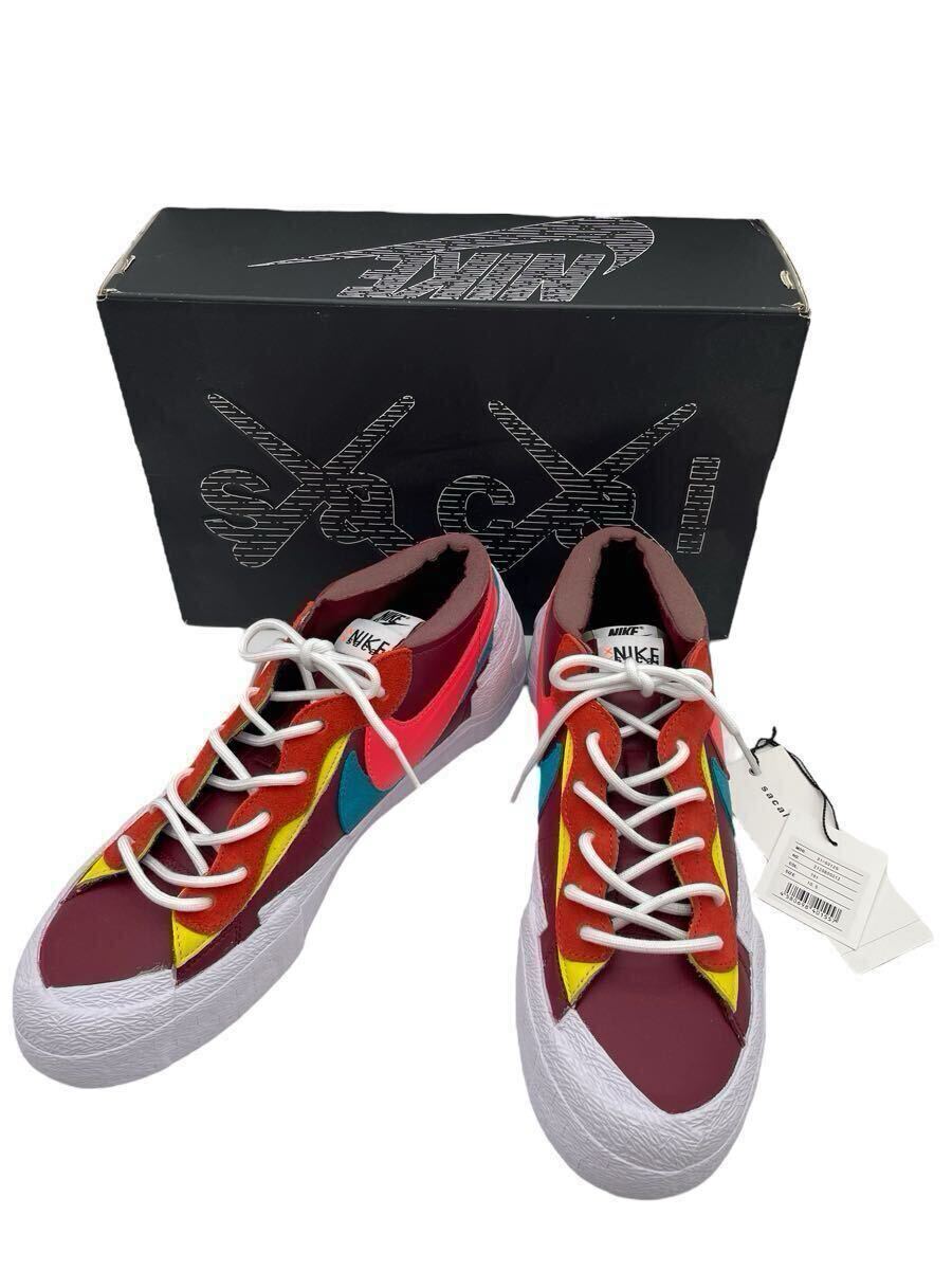 【新品未使用】 sacai×KAWS× NIKE BLAZER LOW TEAM RED ナイキ スニーカー拍卖