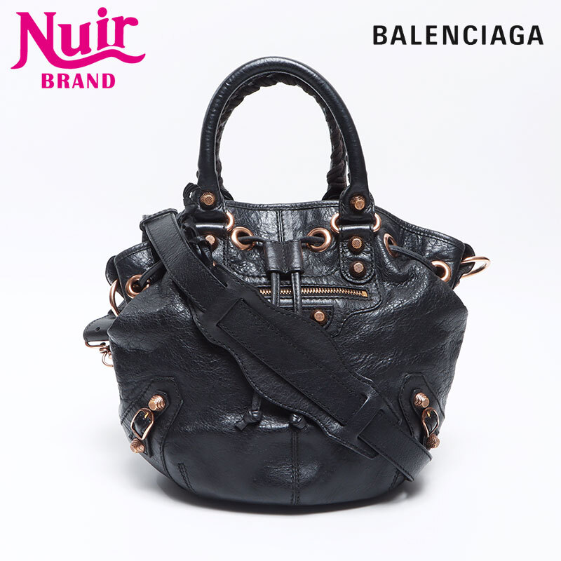 バレンシアガ BALENCIAGA ショルダーバッグ ジャイアント ポンポン ブラック拍卖