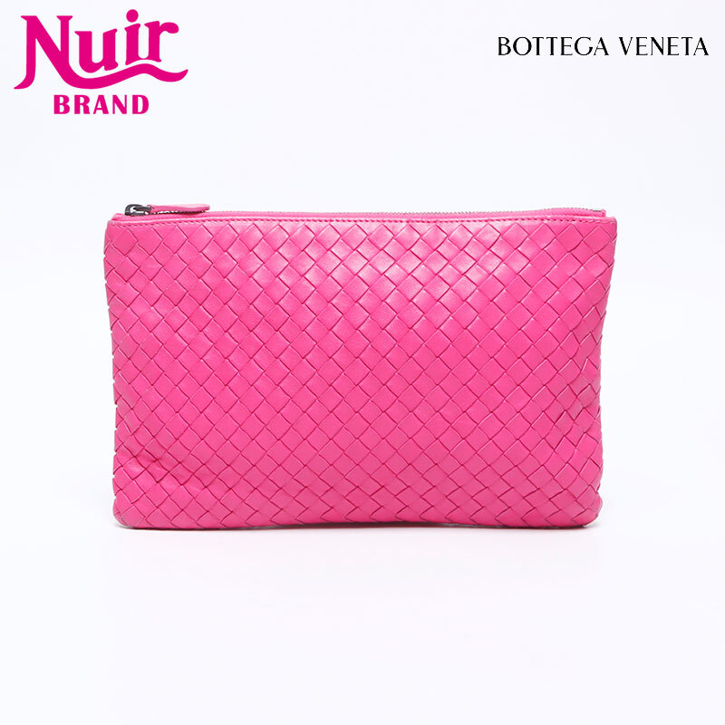 ボッテガヴェネタ BOTTEGAVENETA クラッチバッグ イントレチャート ポーチ ピンク拍卖