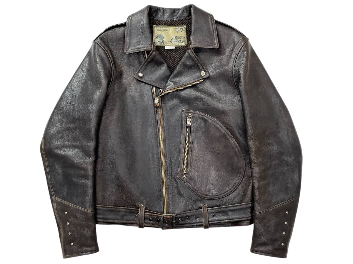 38 FREEWHEELERS BOOTLEGGERS REUNION LEATHER TOGS MFG. CO. La Brea フリーホイーラーズ ブートレガーズ ラブレア ライダースジャケット拍卖