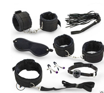 新入荷【即納】10点セット 黒 拘束具 SM グッズ コスプレ 調節可能 束縛具 セクシー 柔らかい アダルト 匿名配送 送料無料拍卖