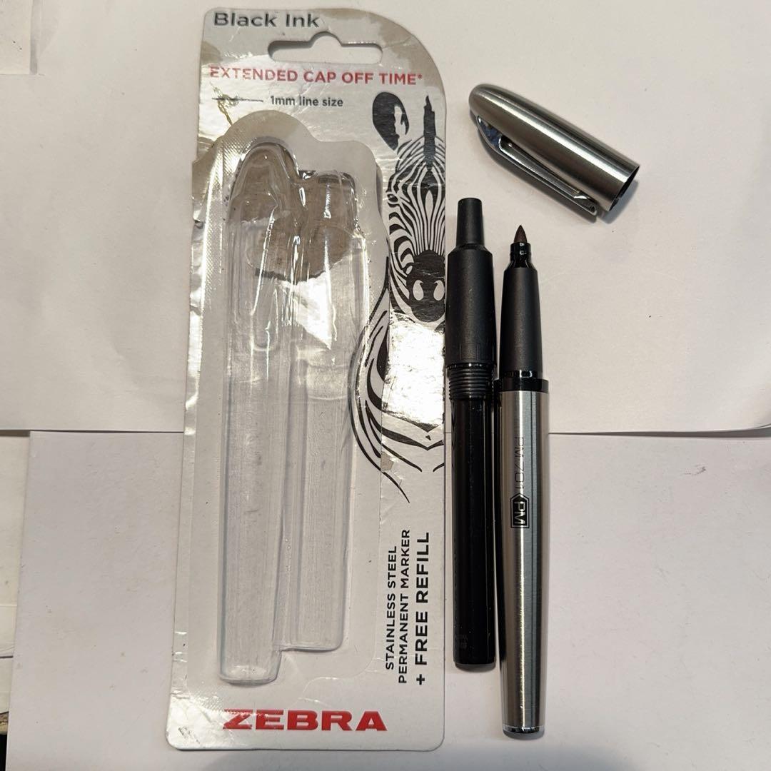 【国内未発売 稀少】ZEBRA ゼブラ PM-701 ステンレス 油性マーカー 未使用品拍卖