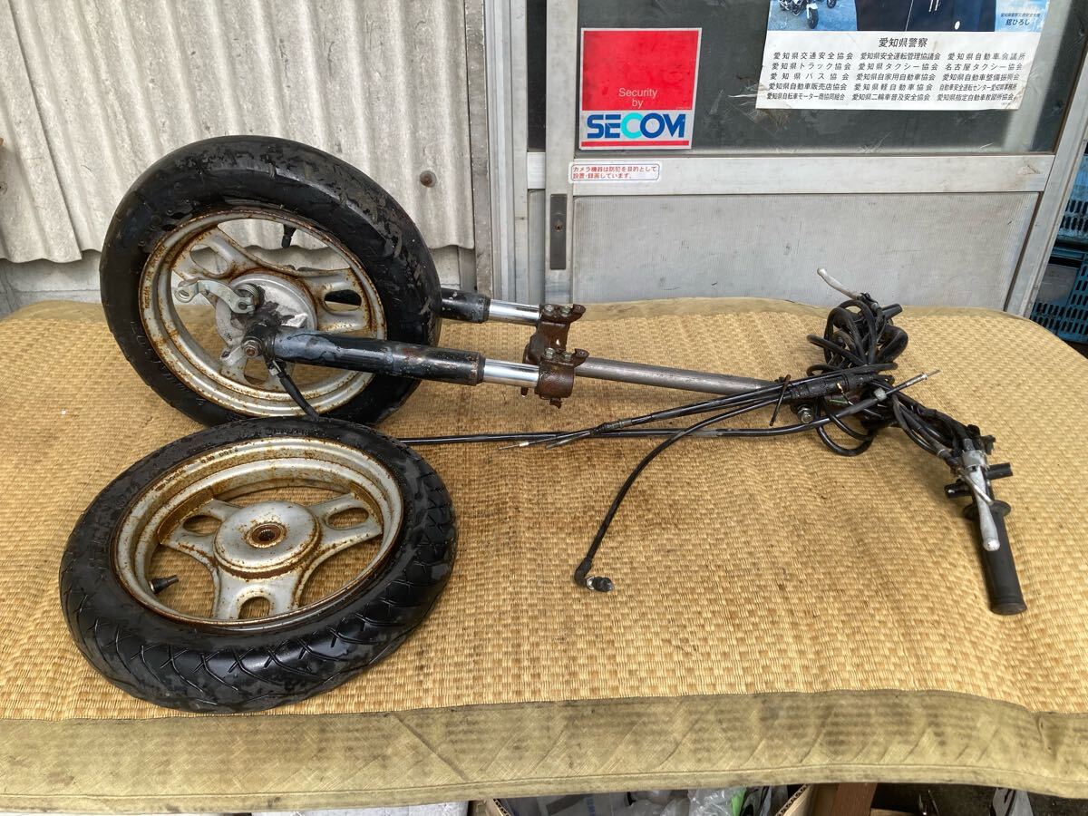 59100■ ホンダ ディオフィット AF27 (431番台〜) フロントフォーク 足回り 前後ホイール ドラム ハンドル セット ワイヤー拍卖