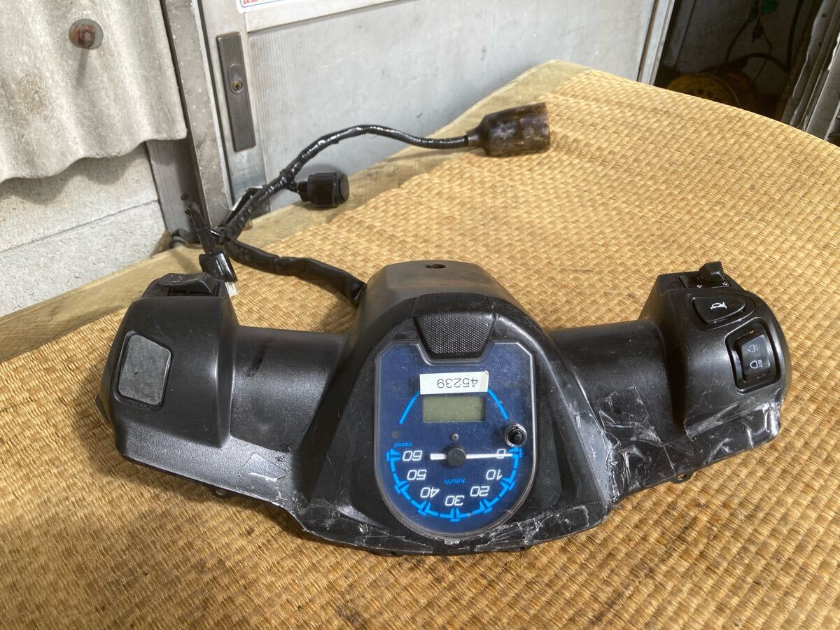 59198■ ジョグ JOG AY01 (101番台〜) 45239キロ スピードメーター カウル スイッチ拍卖