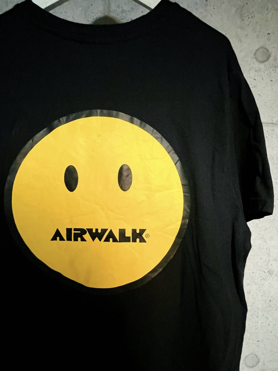 90s 00s ヴィンテージ AIRWALK エアウォーク ★ sk8 スケーター スマイル ニコちゃん ★ ビッグシルエット オーバーサイズ Tシャツ拍卖