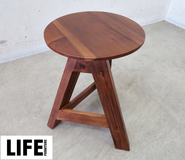 ■P811■展示品■LIFE FURNITURE / ライフファニチャー■AW ACASIA STOOL■AW アカシア スツール■北欧デザイン■ナチュラル■拍卖