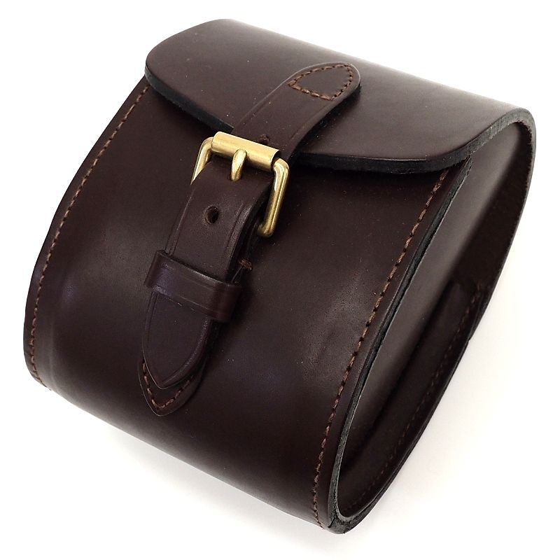 D06109 未使用品訳あり Tricker's シューケアセット ダークブラウン レザーポーチ ブラシ トリッカーズ メンズ拍卖