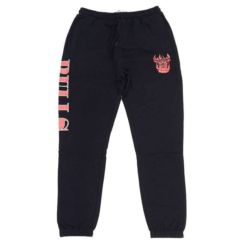 D06185 新品 Mitchell & Ness シカゴブルズ スウェットパンツ 【サイズ:XL】 ブラック NBA バスケットボール ミッチェルアンドネス メンズ拍卖