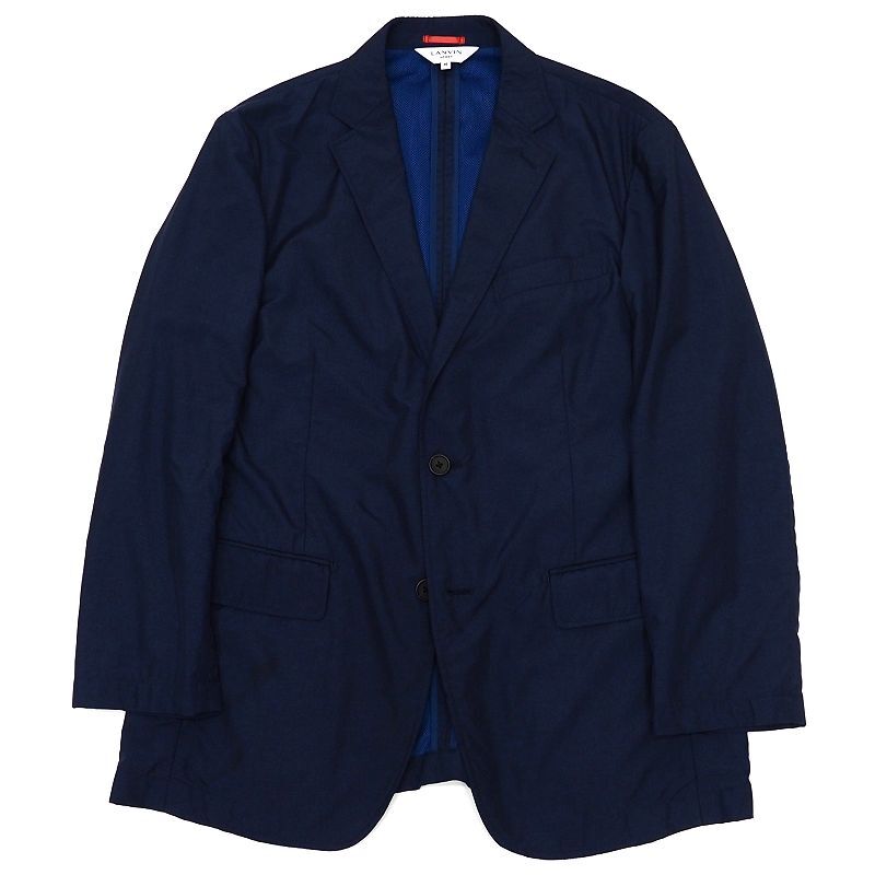E06117 美品 LANVIN SPORT/ナイロン ジャケット 【サイズ:40】 ネイビー メランジプリント デサント製 ランバンスポール メンズ拍卖