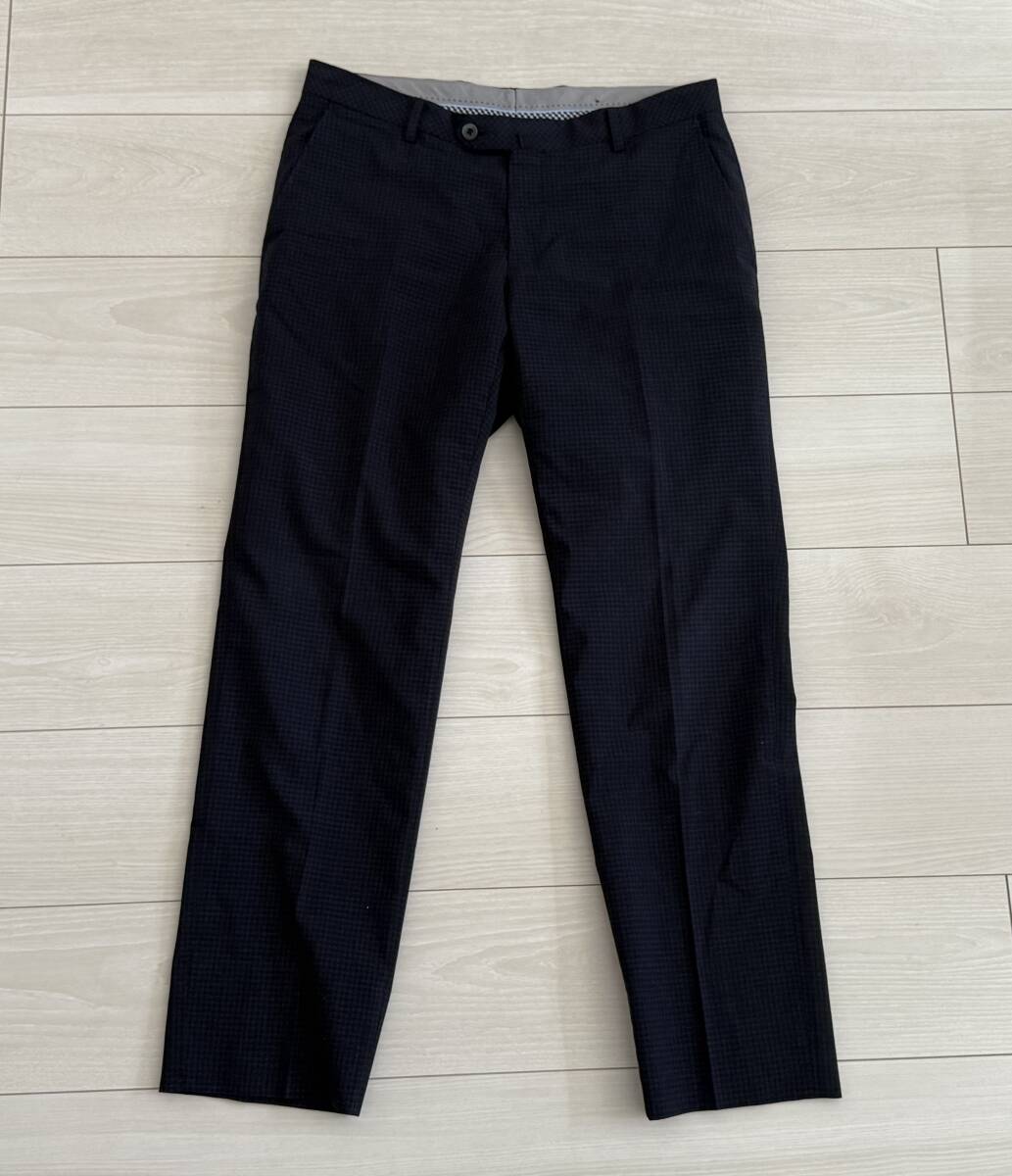 ★PAZZO collection N.MASAKI ストレッチ ノータックパンツ スラックス チェック 85★拍卖