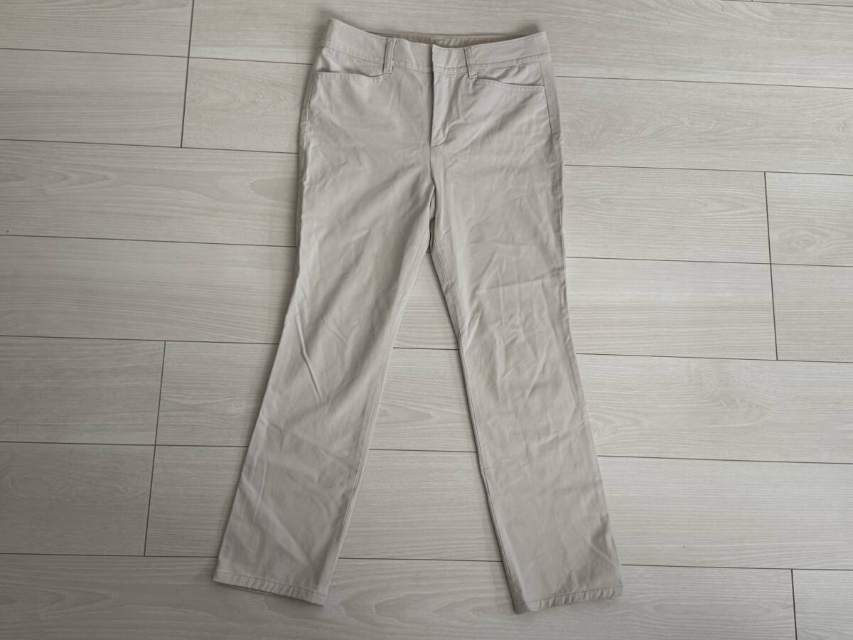 ★UNIQLO ユニクロ スタイルアップストレートパンツ サイズ64 アイボリー★拍卖