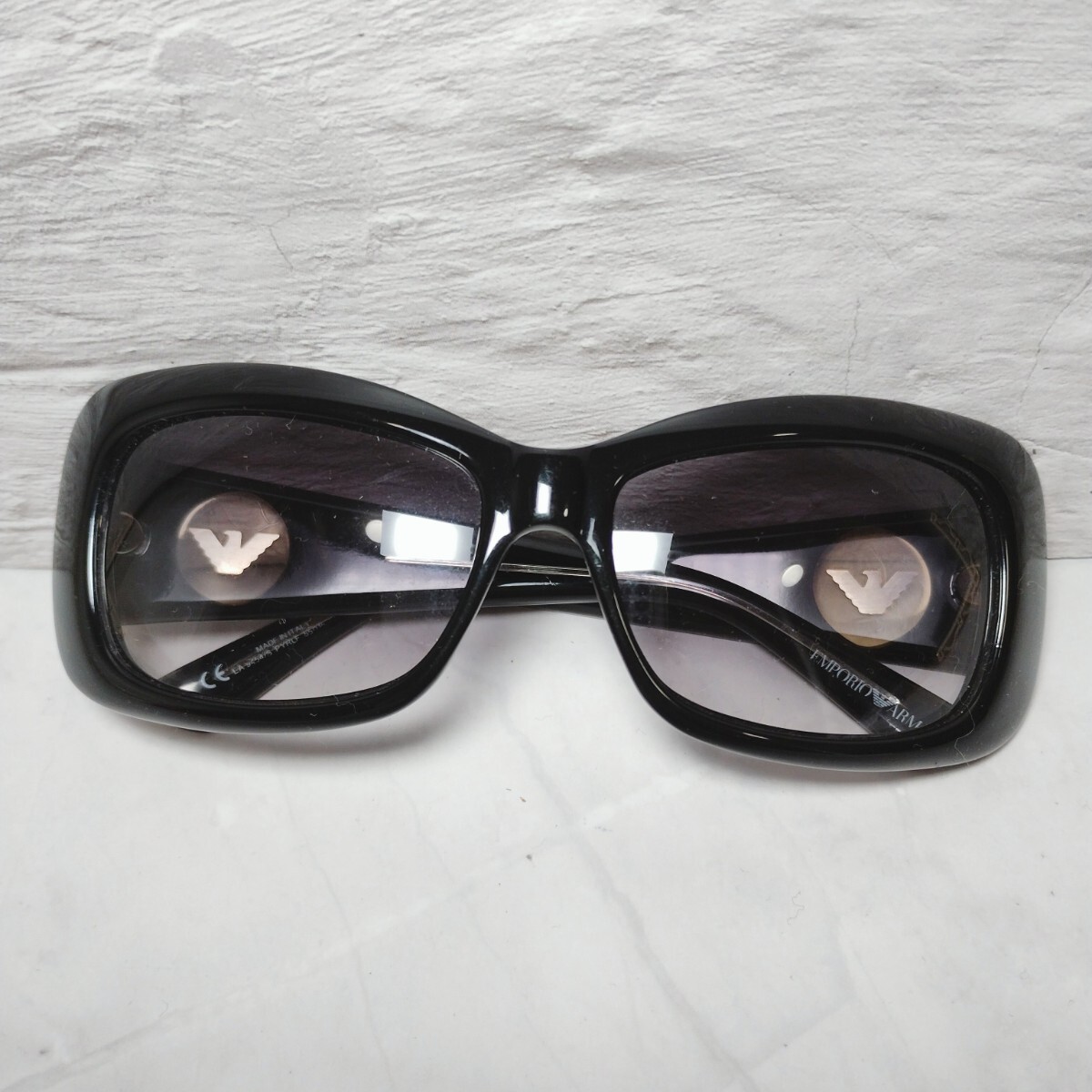エンポリオ・アルマーニ サングラス 度なし レディース セルフレーム ブラック ARMANI 送料無料拍卖