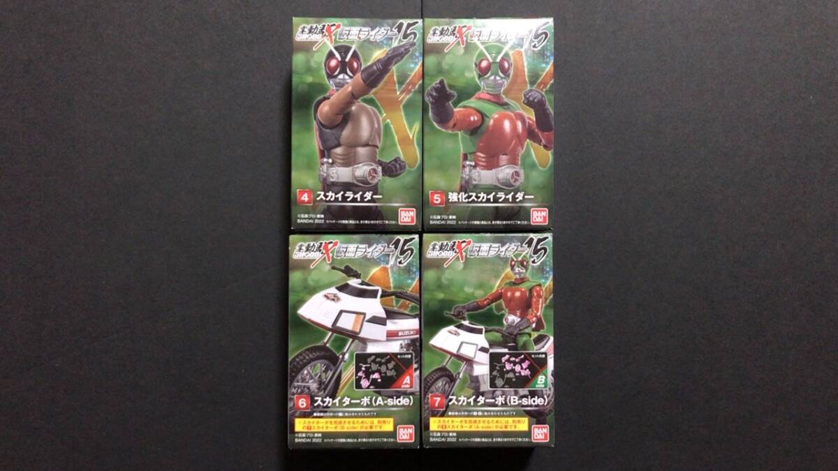 内袋未開封 掌動 SHODO-X 仮面ライダー 15 スカイライダー 強化スカイライダー スカイターボ A-SIDE B-SIDE フィギュア 昭和ライダー 食玩拍卖