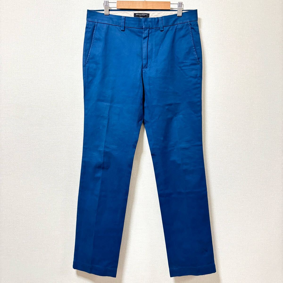 1番人気◎【BANANA REPUBLIC】バナナリパブリック チノパン ネイビー 紺 AIDEN CHINO 綿100% ストレート パンツ ゴルフ 30×32/Y31198SS拍卖