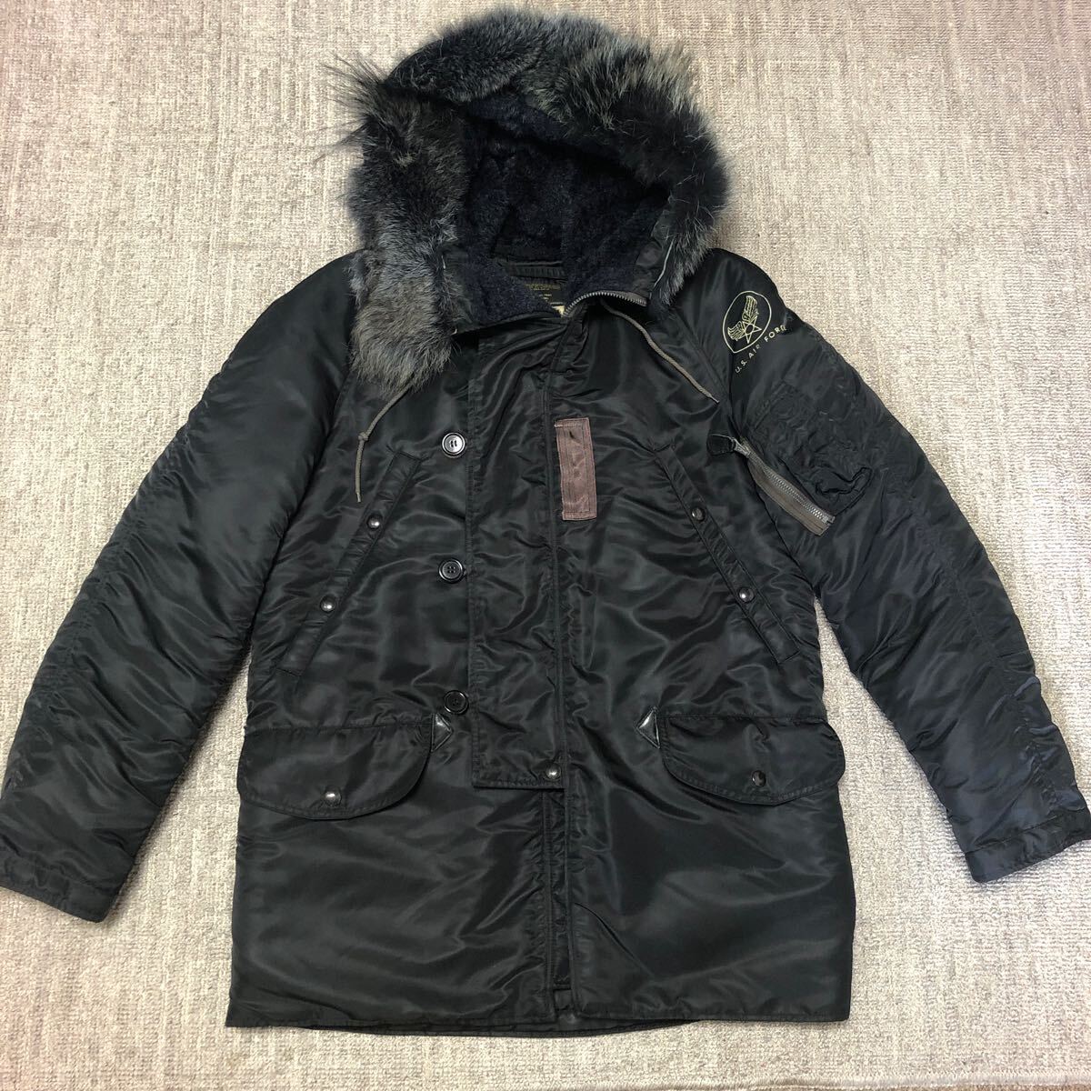 美品 buzz rickson × WILLIAM GIBSON スレンダー ブラック N-3B M/ 東洋 バズリクソンズ ウィリアムギブソン フライトジャケット拍卖