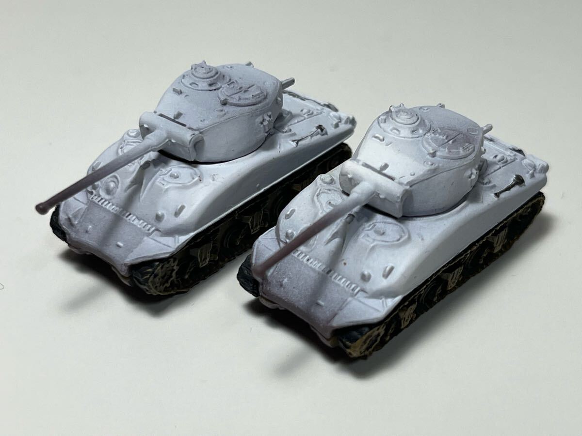 1/144 TAKARA タカラ 海洋堂 WTM ワールドタンク ミュージアム 第1弾 アメリカ シャーマン 戦車 冬季迷彩 ×2拍卖