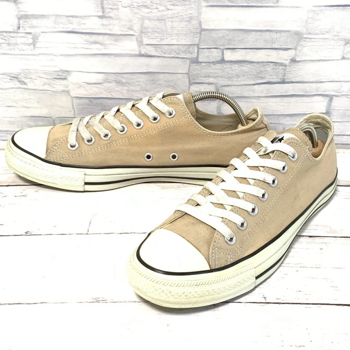 R8452bL CONVERSE コンバース ALL STAR キャンバスオールスターカラーズ OX ローカットスニーカー ベージュ メンズ 27cm 1CL129拍卖