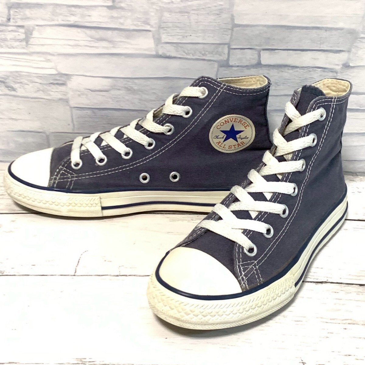 R8640bL CONVERSE コンバース ALL STAR オールスター キャンバス ハイカットスニーカー ネイビー 紺色 レディース キッズ 21cm 3J233拍卖