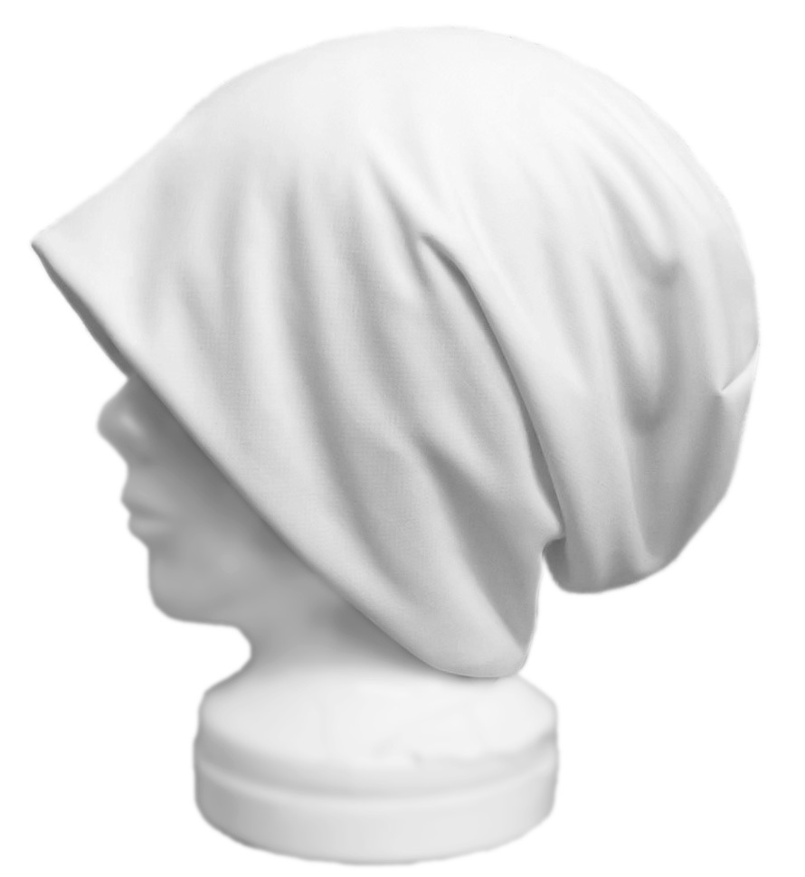 ◇送料無料◇ ハンドメイド◆吸水速乾スポーツニット/ルーズワッチキャップ◆ホワイト ◇ゆったり・小顔効果・オールシーズン着用◇拍卖