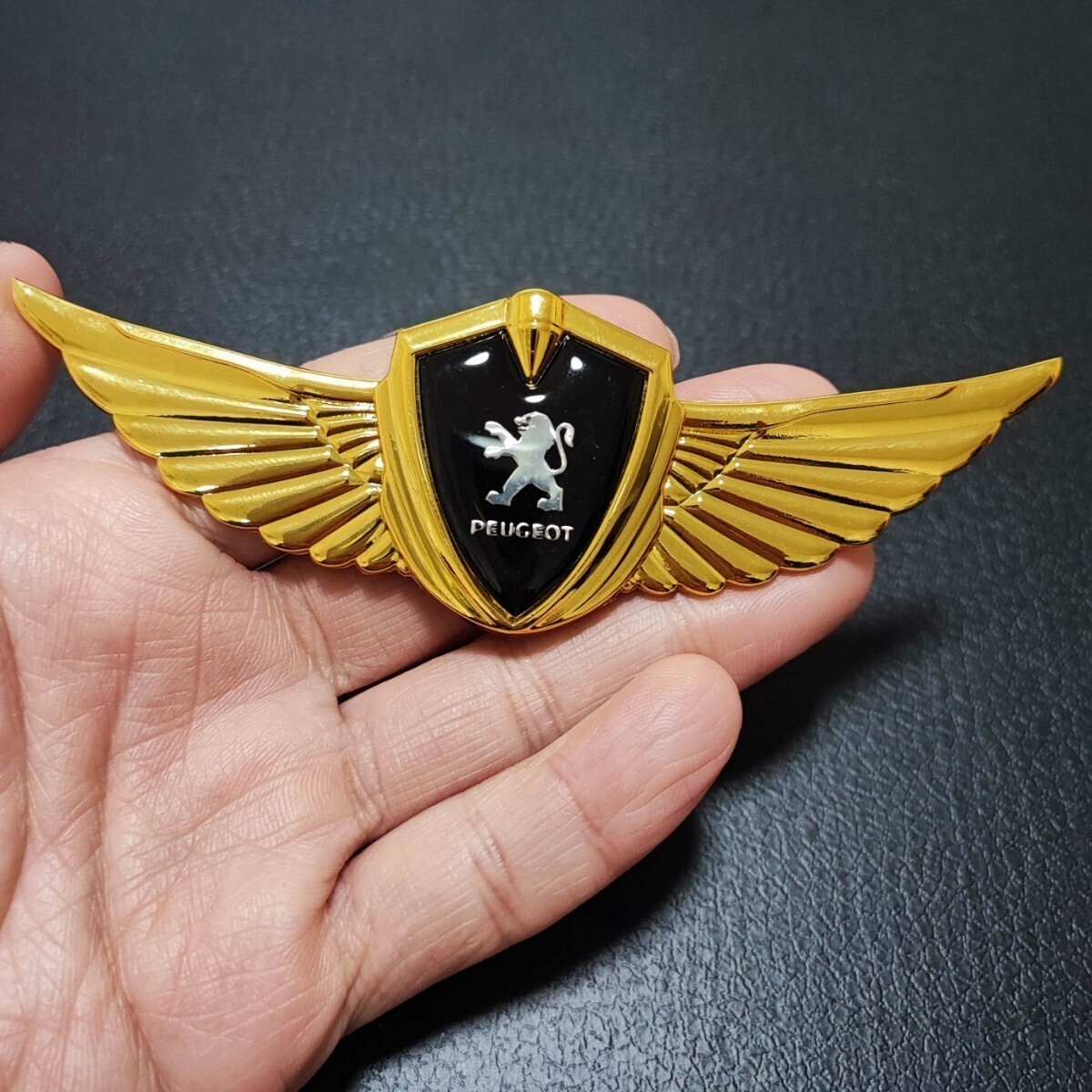 プジョー ウイングエンブレム【ゴールド】PEUGEOT 205 206 207 208 306 307 308 406 407 508 2008 3008 RCZ RIFTER ラグジュアリー拍卖