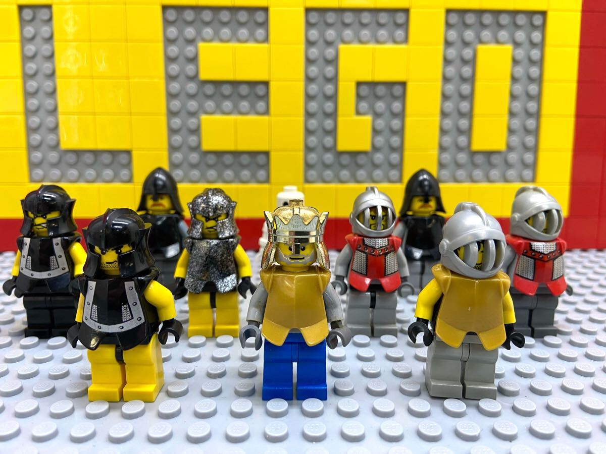 ☆ナイトキングダム☆ レゴ ミニフィグ 大量10体 兵士 騎士 王様 敵 人形 鎧兜 甲冑 お城シリーズ D51213拍卖