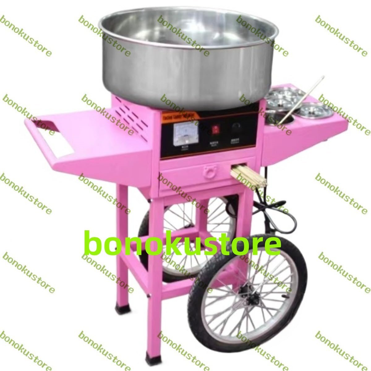 綿菓子製造機 110V 電気マシュマロマシン カート付き商業電気綿菓子機商業綿菓子機 子供&子供の誕生日パーティーのため拍卖