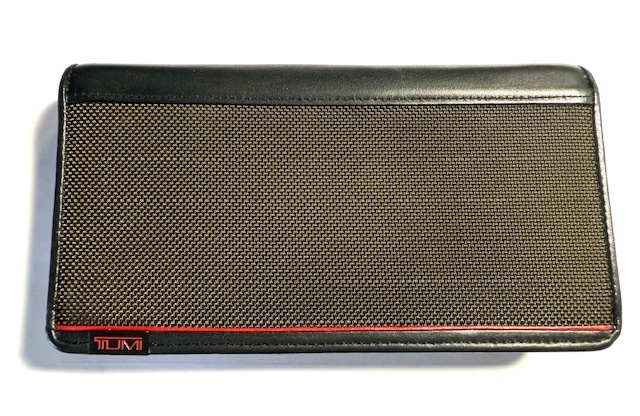 極美:TUMIジップトラベルオーガナイザーバリスティックレザーコンビブラウンブラックレザー拍卖