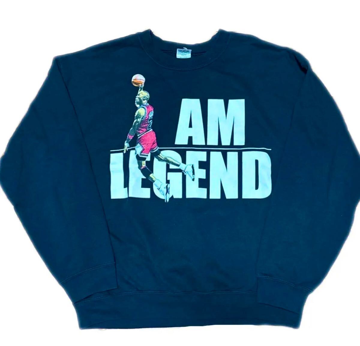 【古着】GILDAN JORDAN スウェットブラック メンズ L ギルダン マイケルジョーダン 古着 バスケ JORDAN拍卖